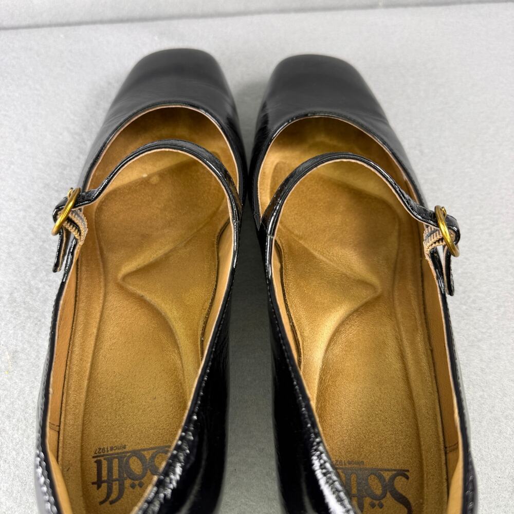 Sofft Elsey Mary Jane Black Patent Leather - square toe low block heel  Size 9M - Picture 7 of 9